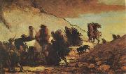 Honore  Daumier The Emigrants (mk09) Spain oil painting artist